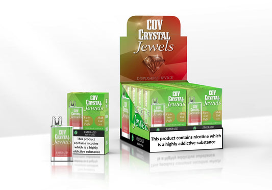 COV Crystal Jewels 600 Puff Disposable Vape Pod-Pack of 10