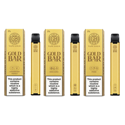 Gold Bar Disposable Vape 600 Puffs - 20mg