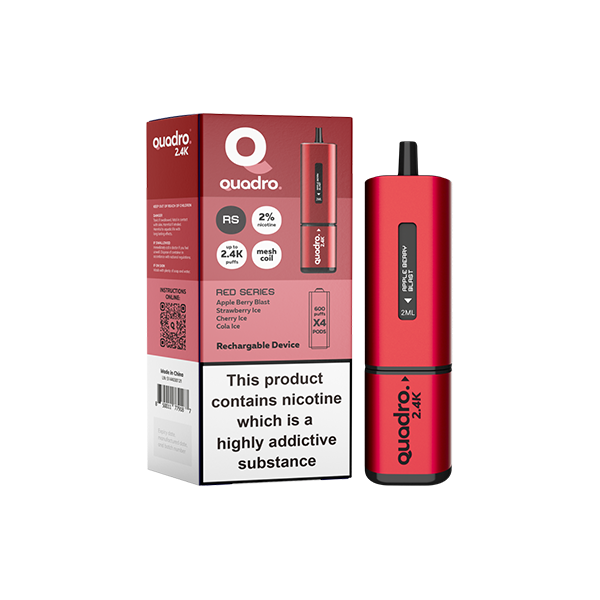 Quadro 2.4K 4 in 1 Pod Vape Kit 2400 Puffs - 20mg