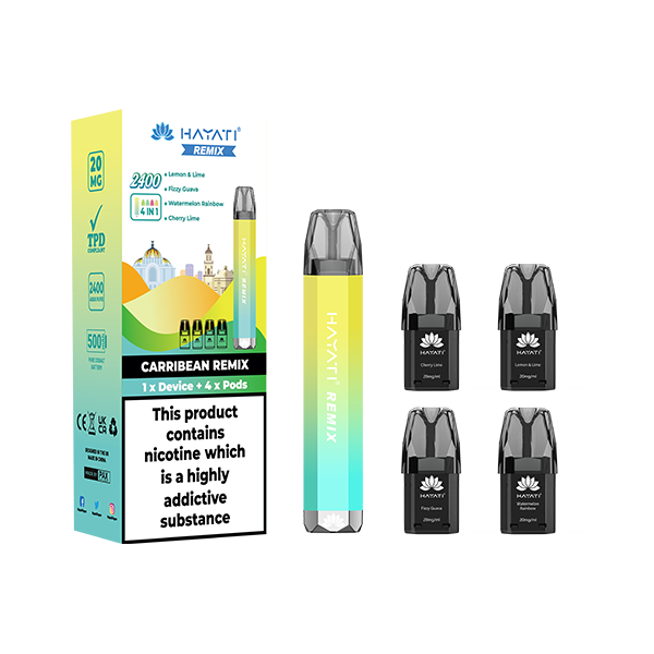 Hayati Remix 4 in 1 2400  Vape 2400 Puffs - 20mg